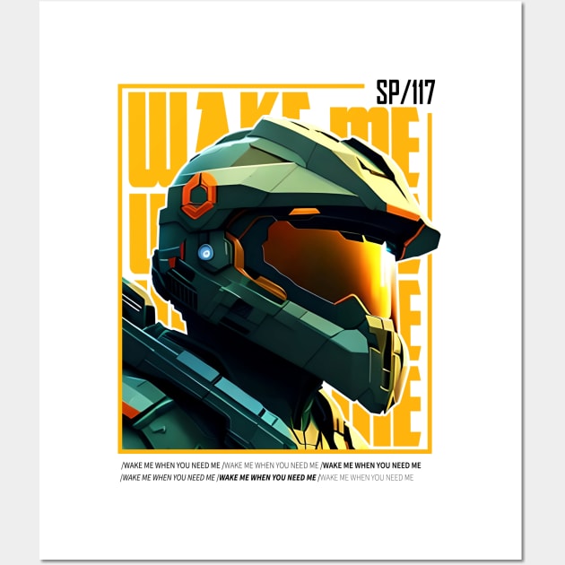 Halo game quotes - Master chief - Spartan 117 - WQ01-v6 Wall Art by trino21